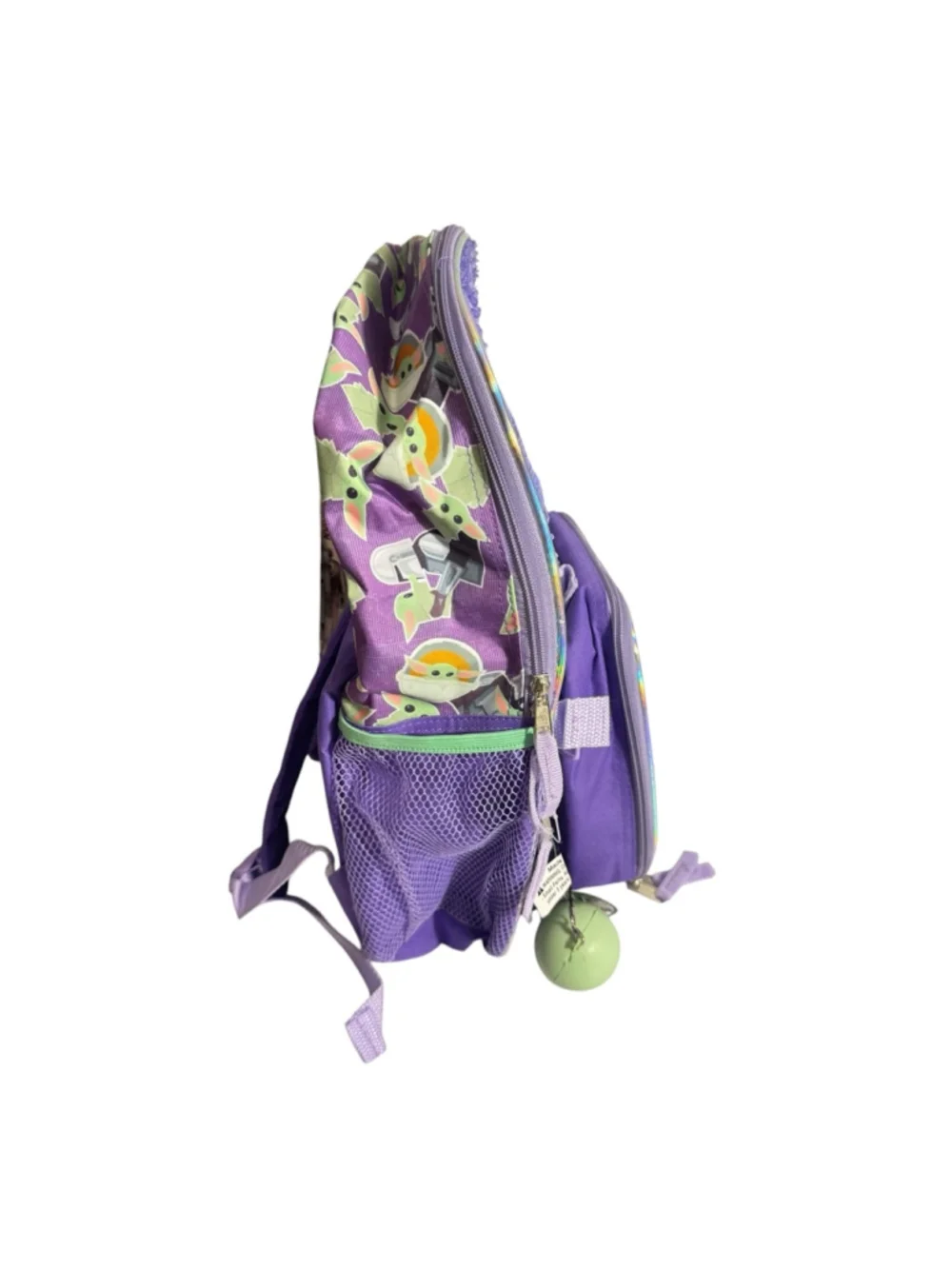 Disney Star Wars Purple Sequin Grogu Baby Yoda Backpack & Lunch Bag Set